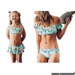 Mommy Me Swimsuit Floral Print Off Shoulder Bikini Tops Panty Set Family Matching Swimwear Bathing Suit  B07JNH4XSD